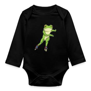 Frosch Inline skating Inline skates - Baby Bio-Langarm-Body - Schwarz - Vorne