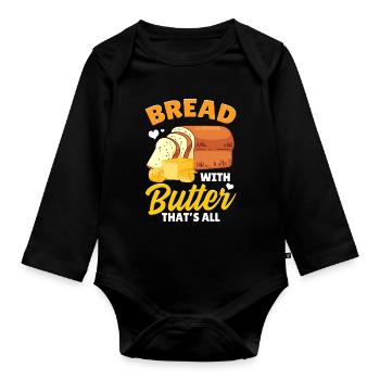 Bread Baking Bread Maker - Organic Longsleeve Baby Bodysuit - black - Front