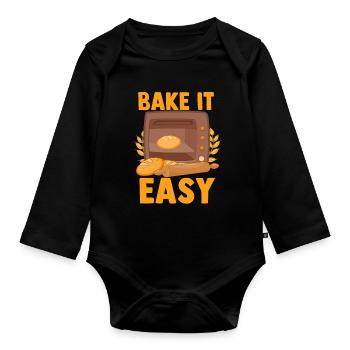 Bread Baking Bread Maker - Organic Longsleeve Baby Bodysuit - black - Front