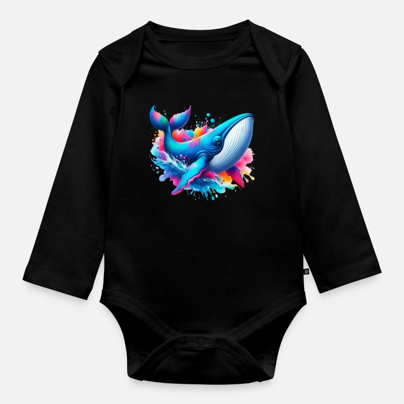 Wal - Baby Bio-Langarm-Body - Schwarz