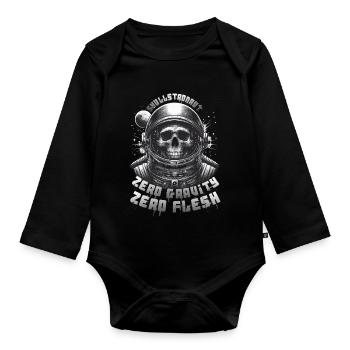 Astronaute Crâne : Skullstronaut, Apesanteur - Body Bébé bio manches longues - noir - Devant