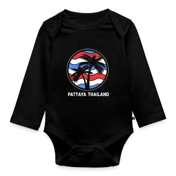 Thailand Pattaya - Organic Longsleeve Baby Bodysuit - black - Front