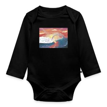 Crépuscule Marin Fantastique - Body Bébé bio manches longues - noir - Devant