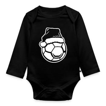 Noël de handball - Body Bébé bio manches longues - noir - Devant