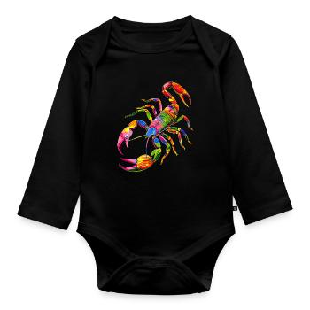 Scorpio Arachnids Scorpion Funny Scorpions - Organic Longsleeve Baby Bodysuit - black - Front