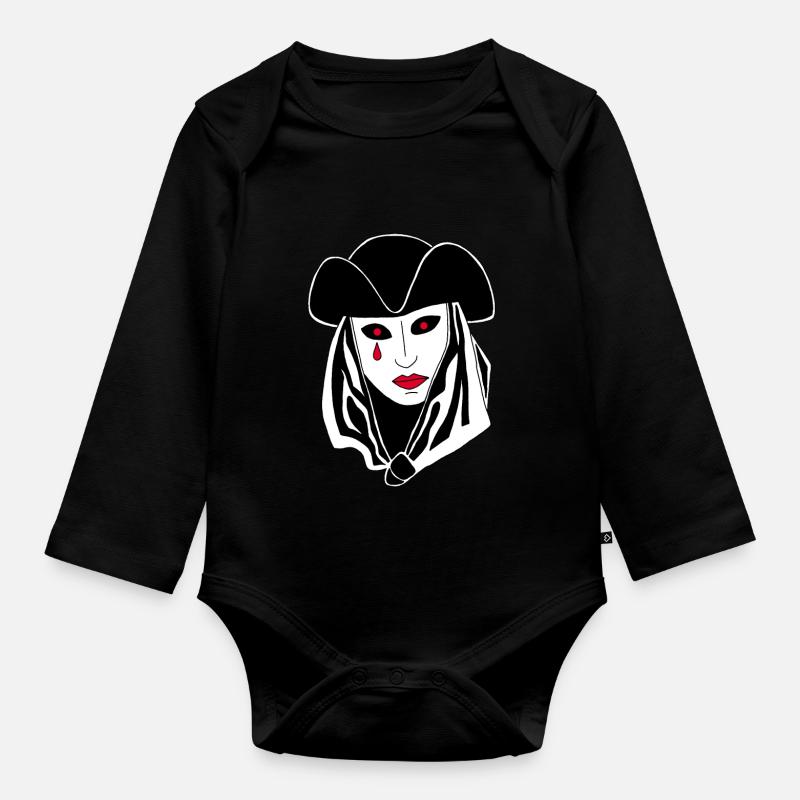 Das Phantom von Venedig - Baby Bio-Langarm-Body - Schwarz