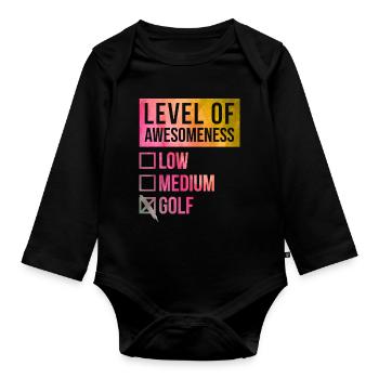 Golf Golf Golf - Organic Longsleeve Baby Bodysuit - black - Front