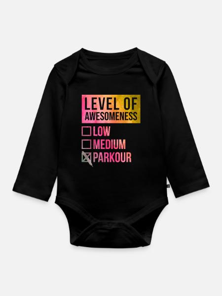 Parkour Parkour Parkour - Baby Bio-Langarm-Body - Schwarz