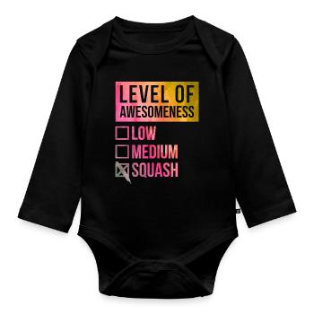 Squash Squash Squash - Organic Longsleeve Baby Bodysuit - black - Front