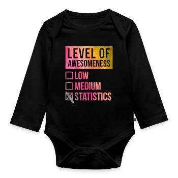 Statistics Statistics Statistics - Organic Longsleeve Baby Bodysuit - black - Front
