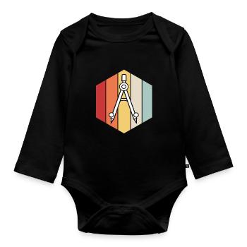 Architecte - Body Bébé bio manches longues - noir - Devant