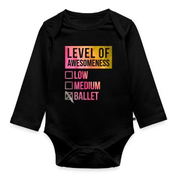 Ballet Ballet Ballet - Organic Longsleeve Baby Bodysuit - black - Front