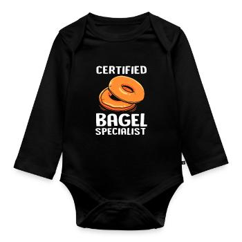 Bagel - Baby Bio-Langarm-Body - Schwarz - Vorne