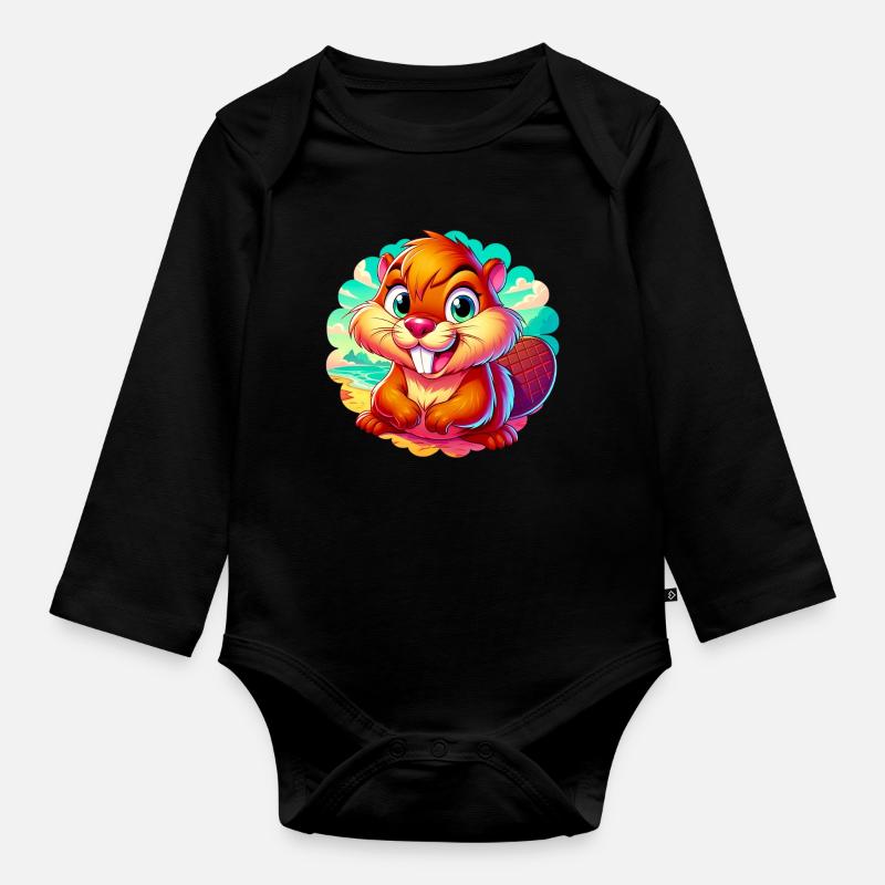 Bieber - Baby Bio-Langarm-Body - Schwarz