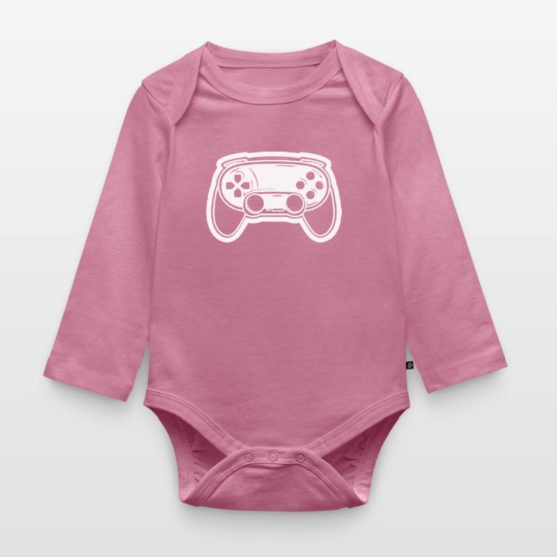 Videospiel Controller Zeichnung Baby Bio-Langarm-Body