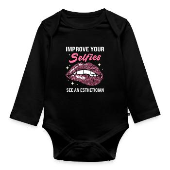 Kosmetikerin Make-up - Baby Bio-Langarm-Body - Schwarz - Vorne