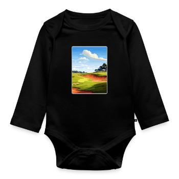 Bethpage Black Golf Club Travel Poster Souvenir - Organic Longsleeve Baby Bodysuit - black - Front