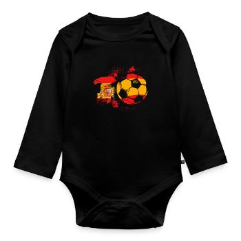 Spanien Spanisch - Baby Bio-Langarm-Body - Schwarz - Vorne