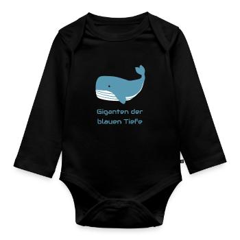 Giganten der blauen Tiefe - Baby Bio-Langarm-Body - Schwarz - Vorne