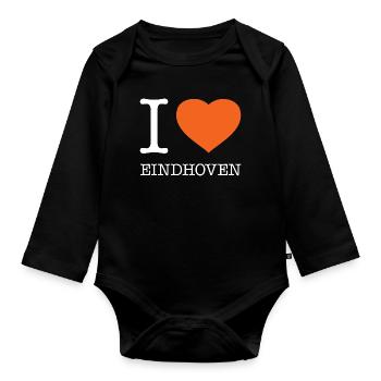 I LOVE EINDHOVEN - Baby Bio-Langarm-Body - Schwarz - Vorne