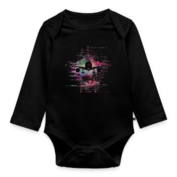 Avions des années 90 - Body Bébé bio manches longues - noir - Devant