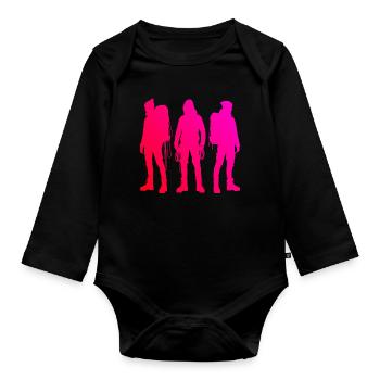Escalade Bloc Bloc Hommes Escalade - Body Bébé bio manches longues - noir - Devant