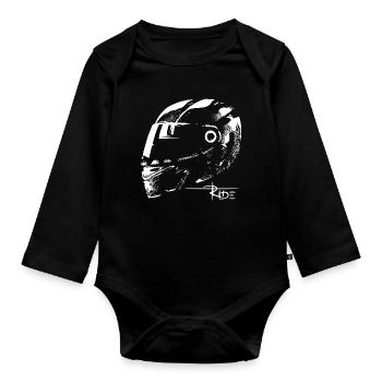 Ride Casque de Moto Motard SuperSport Racing Symbole - Body Bébé bio manches longues - noir - Devant