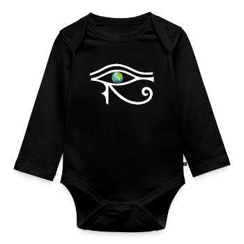 Regard sur le monde (blanc) - Body Bébé bio manches longues - noir - Devant