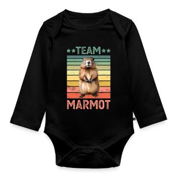 Marmot - Organic Longsleeve Baby Bodysuit - black - Front