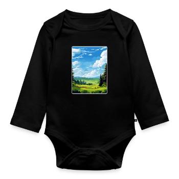 Upper Palatinate Germany Travel Poster Souvenir - Organic Longsleeve Baby Bodysuit - black - Front