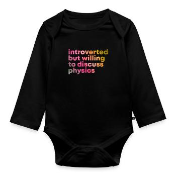 Physik Physik Physik Physik - Baby Bio-Langarm-Body - Schwarz - Vorne