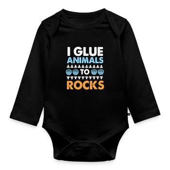Aquarium Aquarist - Baby Bio-Langarm-Body - Schwarz - Vorne