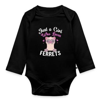 Furet - Body Bébé bio manches longues - noir - Devant