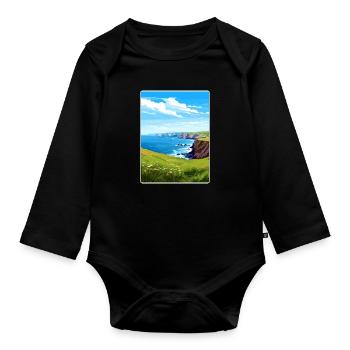 Channel Islands National Park California Travel - Organic Longsleeve Baby Bodysuit - black - Front