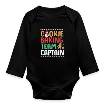 bonhomme en pain d’épice Coeur en pain d’épice Snacking en pain d’épice - Body Bébé bio manches longues - noir - Devant