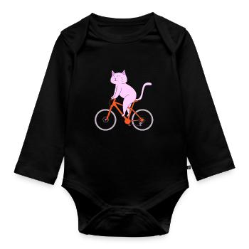 VTT VTT VTT - Body Bébé bio manches longues - noir - Devant