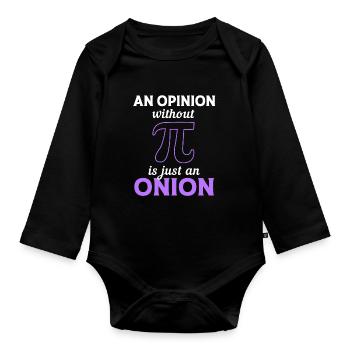 Onion - Organic Longsleeve Baby Bodysuit - black - Front
