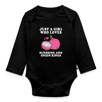 onion - Organic Longsleeve Baby Bodysuit - black - Front
