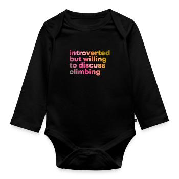 Klettern Klettern Klettern Klettern - Baby Bio-Langarm-Body - Schwarz - Vorne
