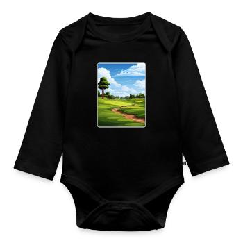 Tpc Boston Golf Club Reiseposter Souvenir WPA - Baby Bio-Langarm-Body - Schwarz - Vorne