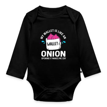Onion - Organic Longsleeve Baby Bodysuit - black - Front