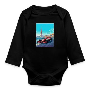 Istanbul Circuit Motorsport Rennen Türkei Reisen WPA - Baby Bio-Langarm-Body - Schwarz - Vorne