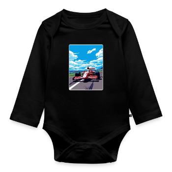 Suzuka Circuit Motorsport Rennen Japan Lackierung WPA - Baby Bio-Langarm-Body - Schwarz - Vorne