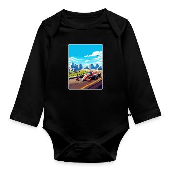 Montreal Circuit Motorsport Rennen Kanada Reisen WPA - Baby Bio-Langarm-Body - Schwarz - Vorne