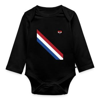 Great Dutch victory - Organic Longsleeve Baby Bodysuit - black - Front
