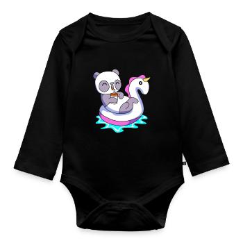Pool Party - Baby Bio-Langarm-Body - Schwarz - Vorne