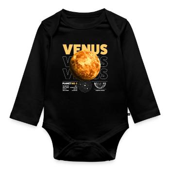 Détails de Vénus - Body Bébé bio manches longues - noir - Devant