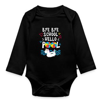 Pool Party - Baby Bio-Langarm-Body - Schwarz - Vorne