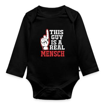 Hanukkah - Organic Longsleeve Baby Bodysuit - black - Front