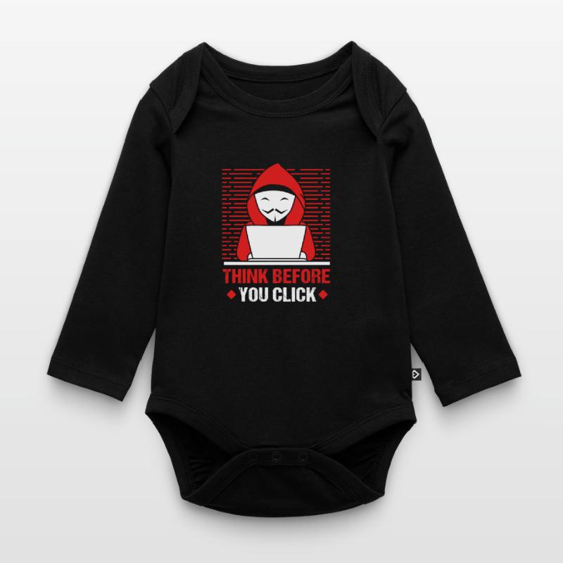 Cybersecurity Cyber Programmer Hacker Organic Longsleeve Baby Bodysuit